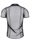 Polo en maille noire transparente - Regnes Polo en maille noire transparente - Regnes