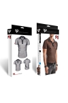 Polo en maille noire transparente - Regnes Polo en maille noire transparente - Regnes